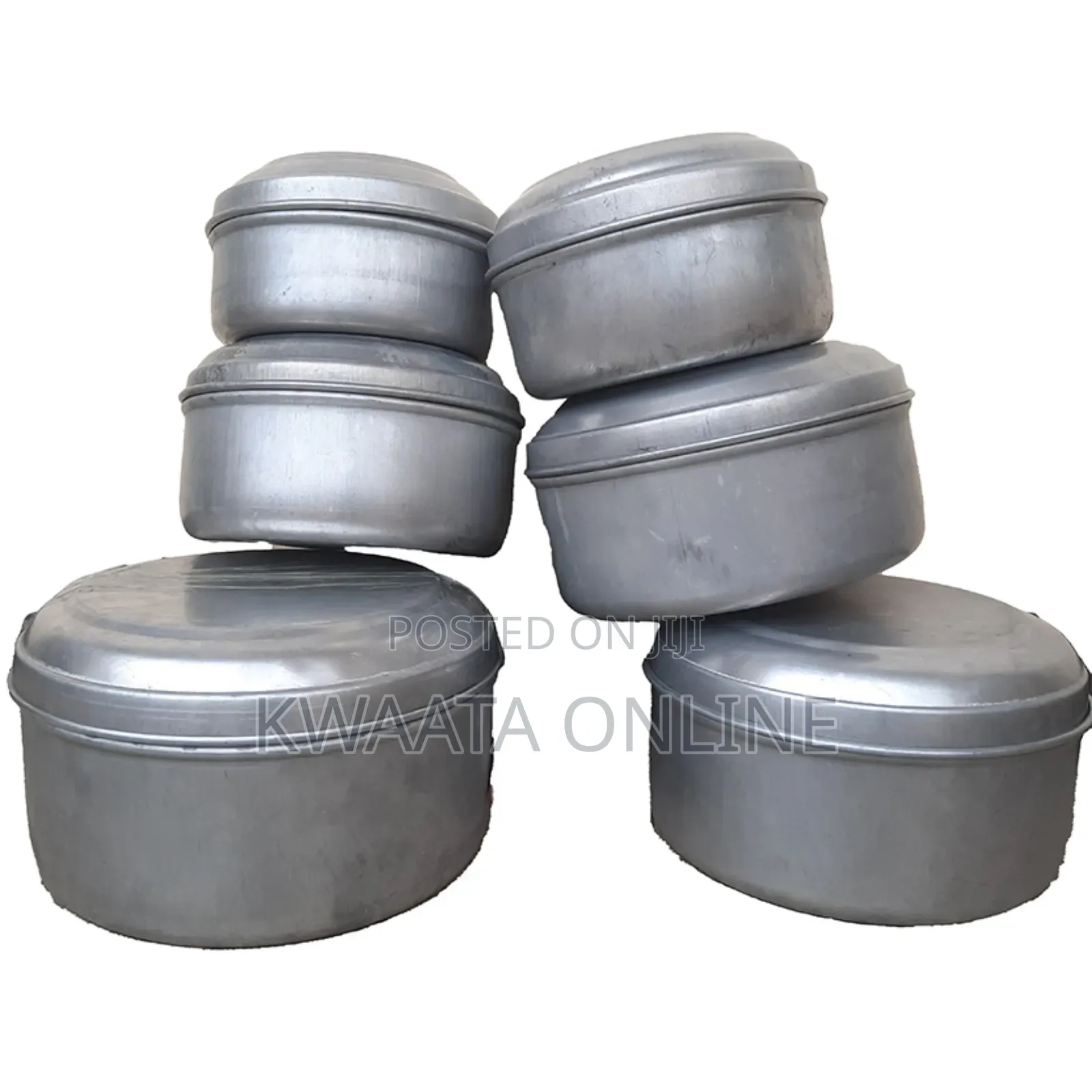 6 Pcs Aluminum Metallic Food Cook, Storage, Preserving Box