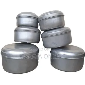6 Pcs Aluminum Metallic Food Cook, Storage, Preserving Box