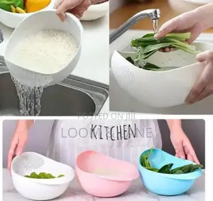 1pc Vegetable Washing Bowl Food Strainer