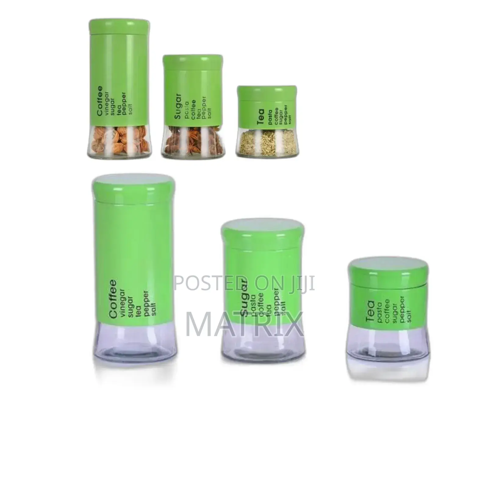 3pcs Storage Jars for Coffee Sugar Tea