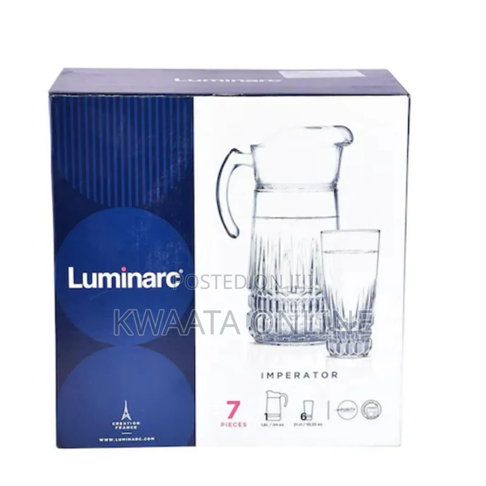 Luminarc 7 Piece Imperator Drinkware Beverage Set