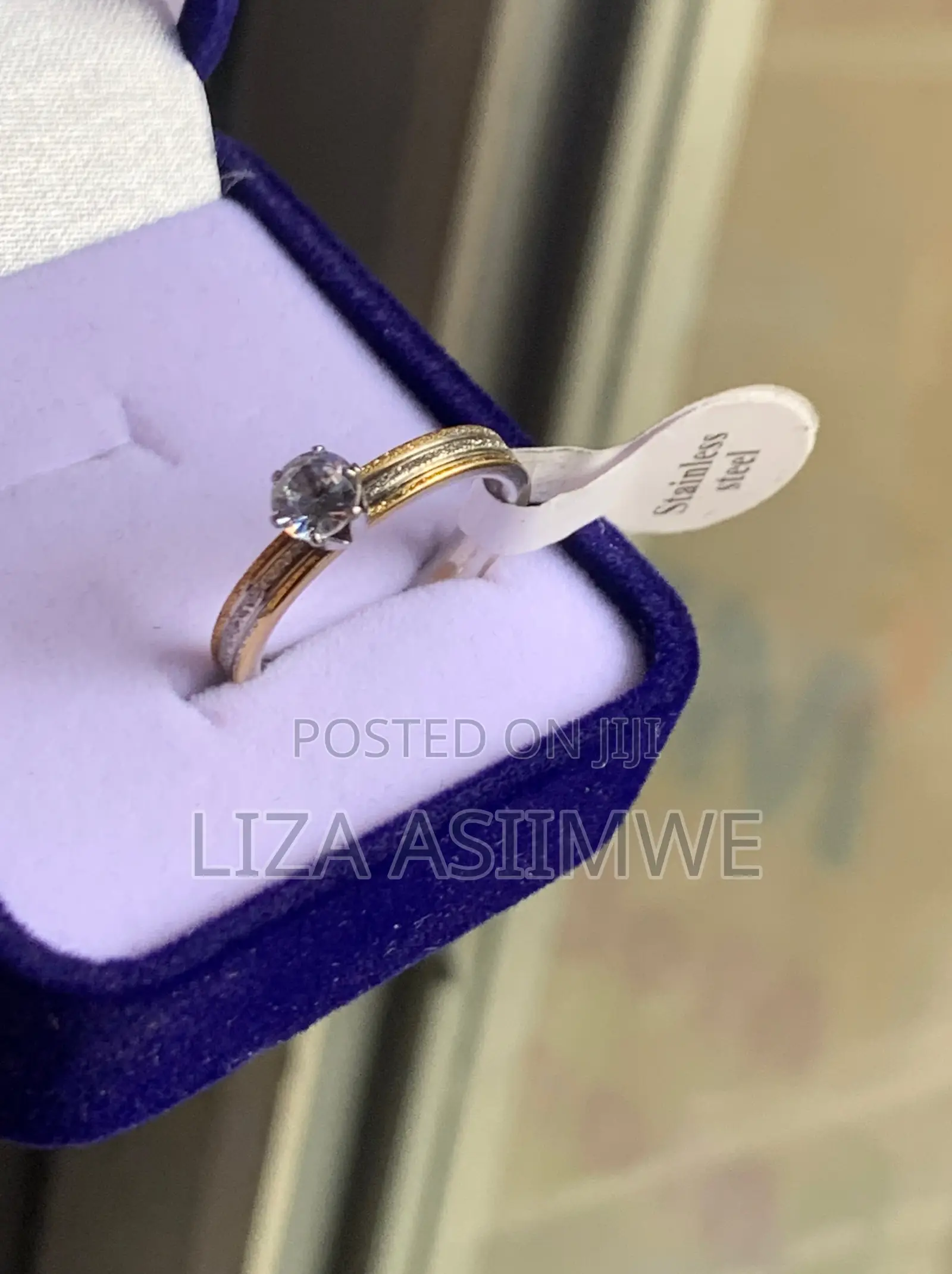 Stainless Steel Moissanite Ring