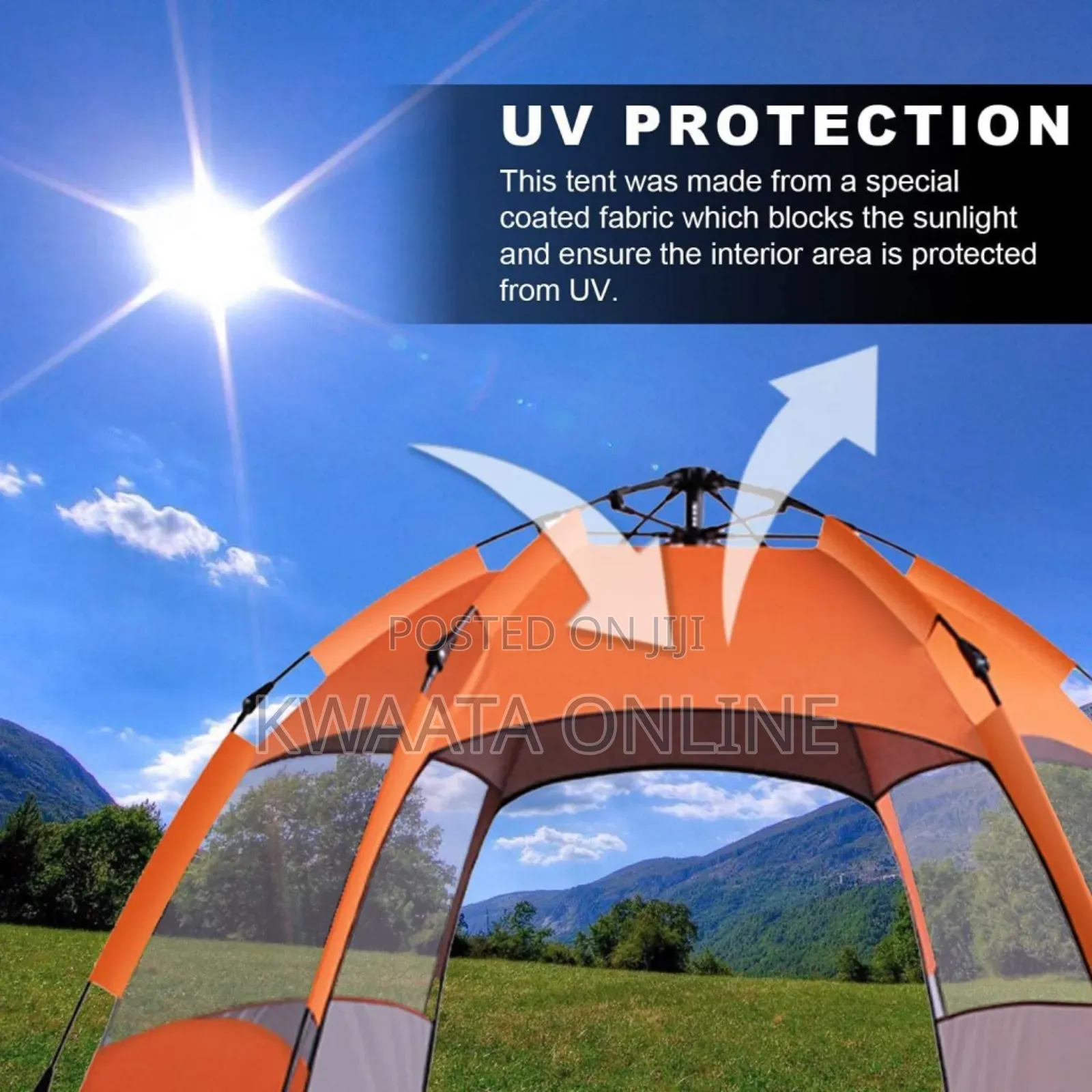 Instant Pop Up Camping Tent Water Resistant-Automatic Set Up