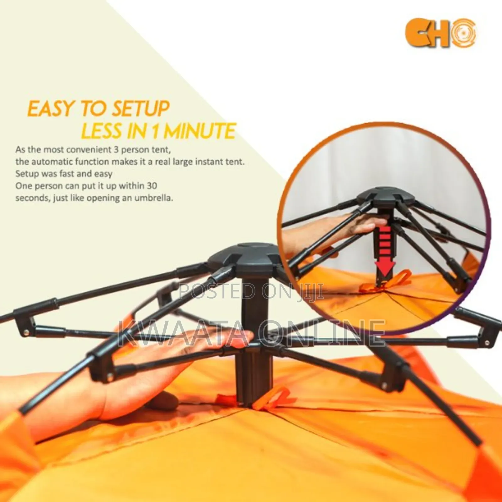 Instant Pop Up Camping Tent Water Resistant-Automatic Set Up