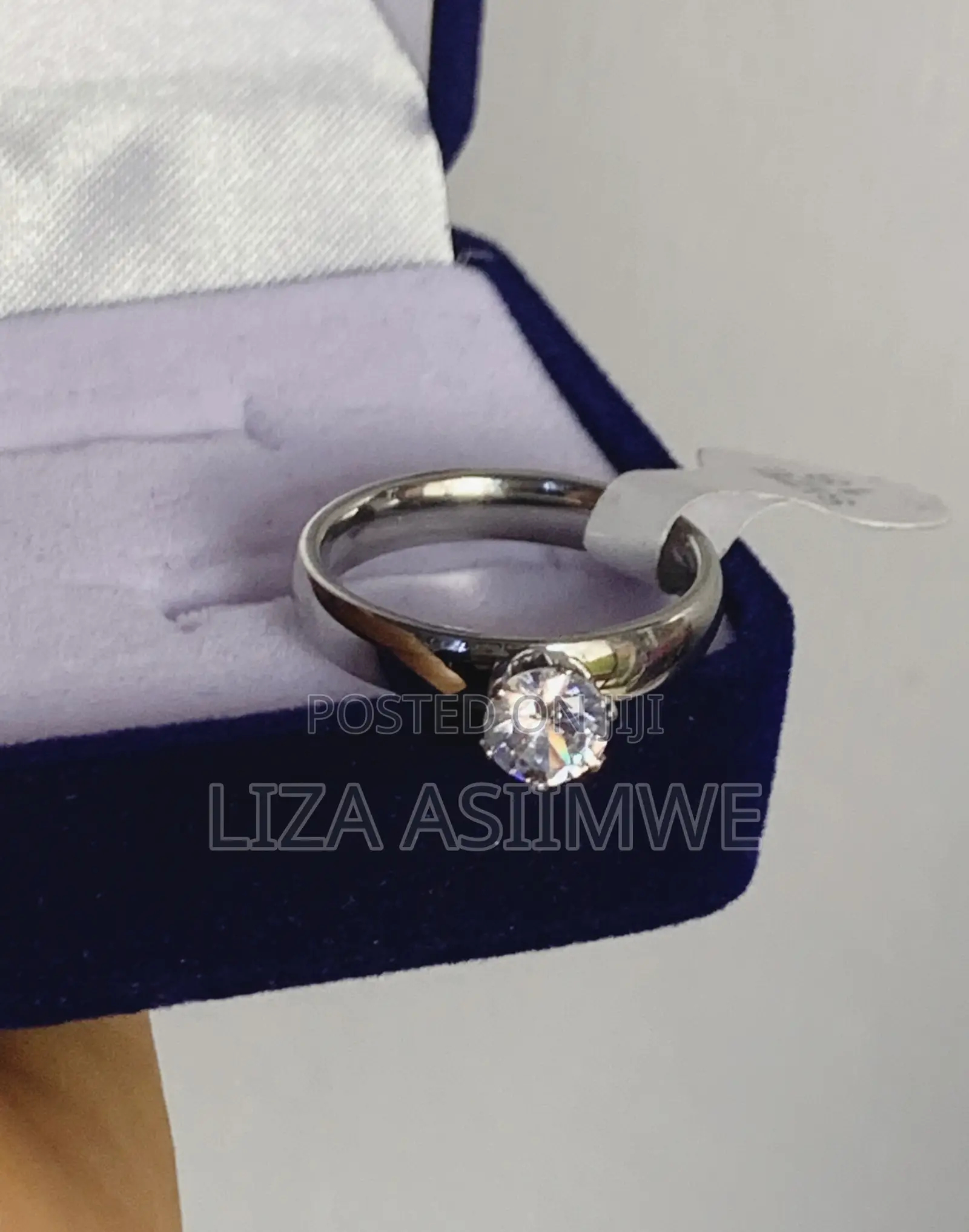 Affordable Elegance: Stainless Steel Solitaire Ring