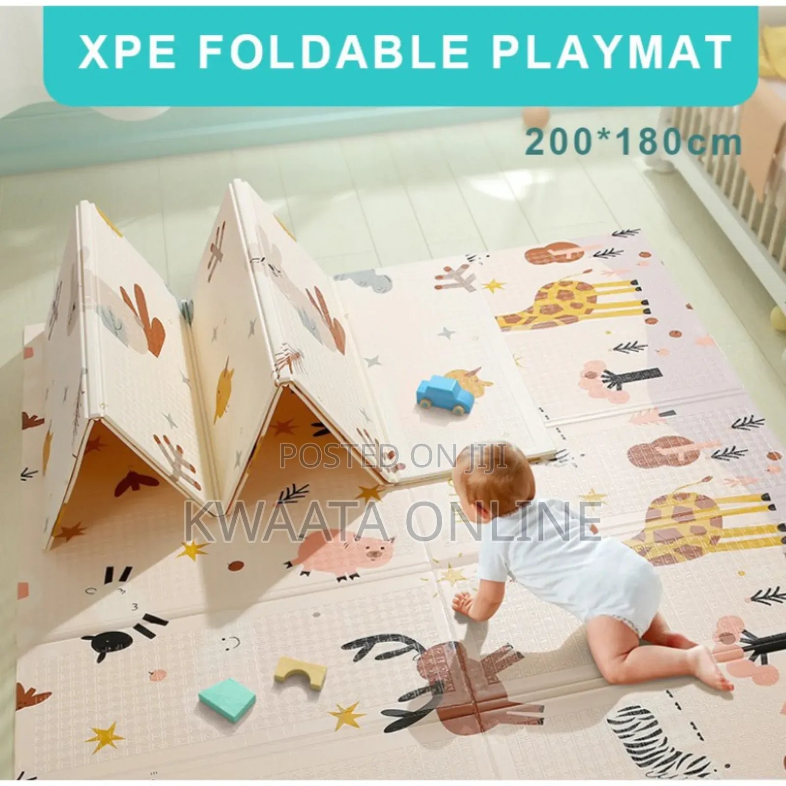 Baby Play Mat Crawling ​Foldable Waterproof (195×145cm)