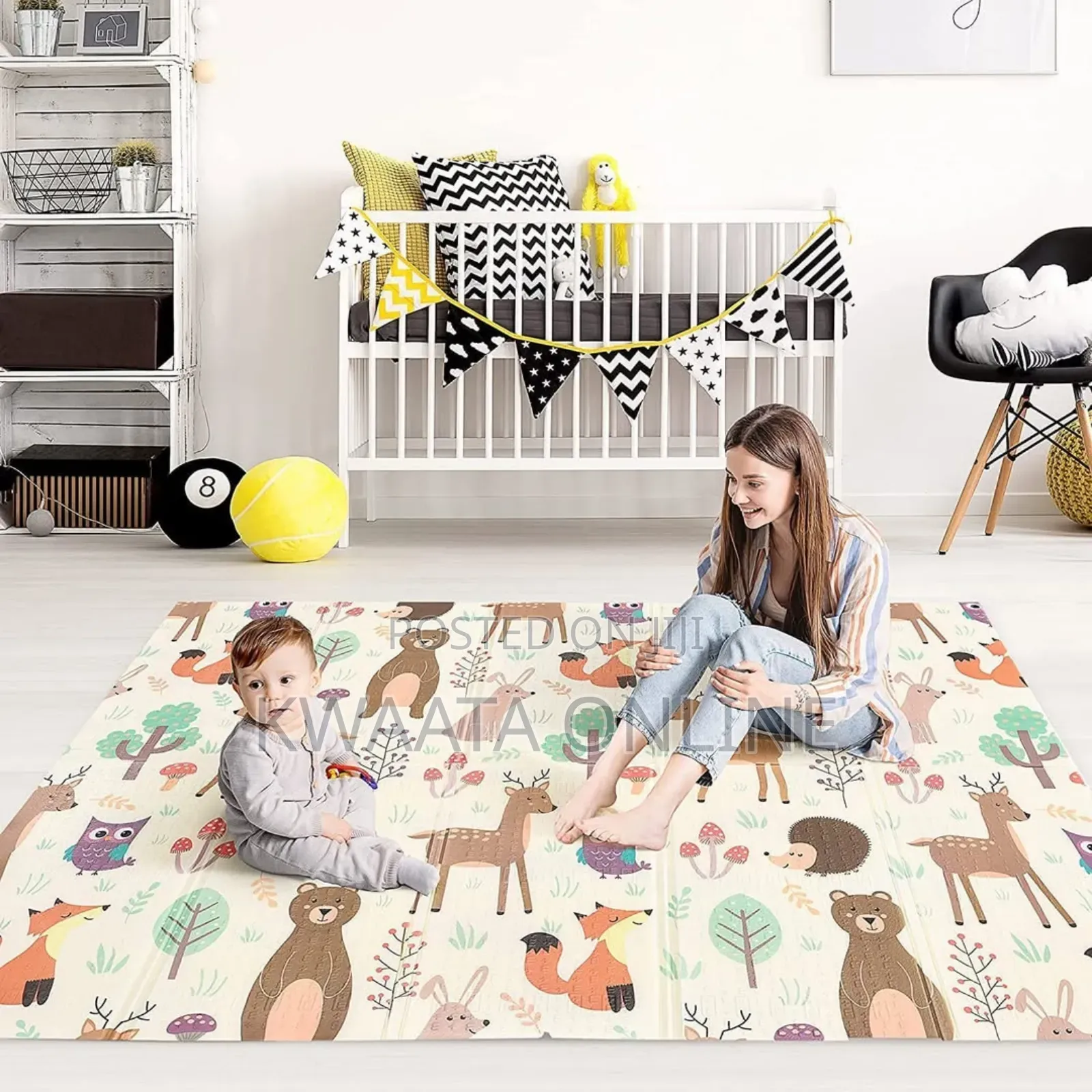 Baby Play Mat Crawling ​Foldable Waterproof (195×145cm)