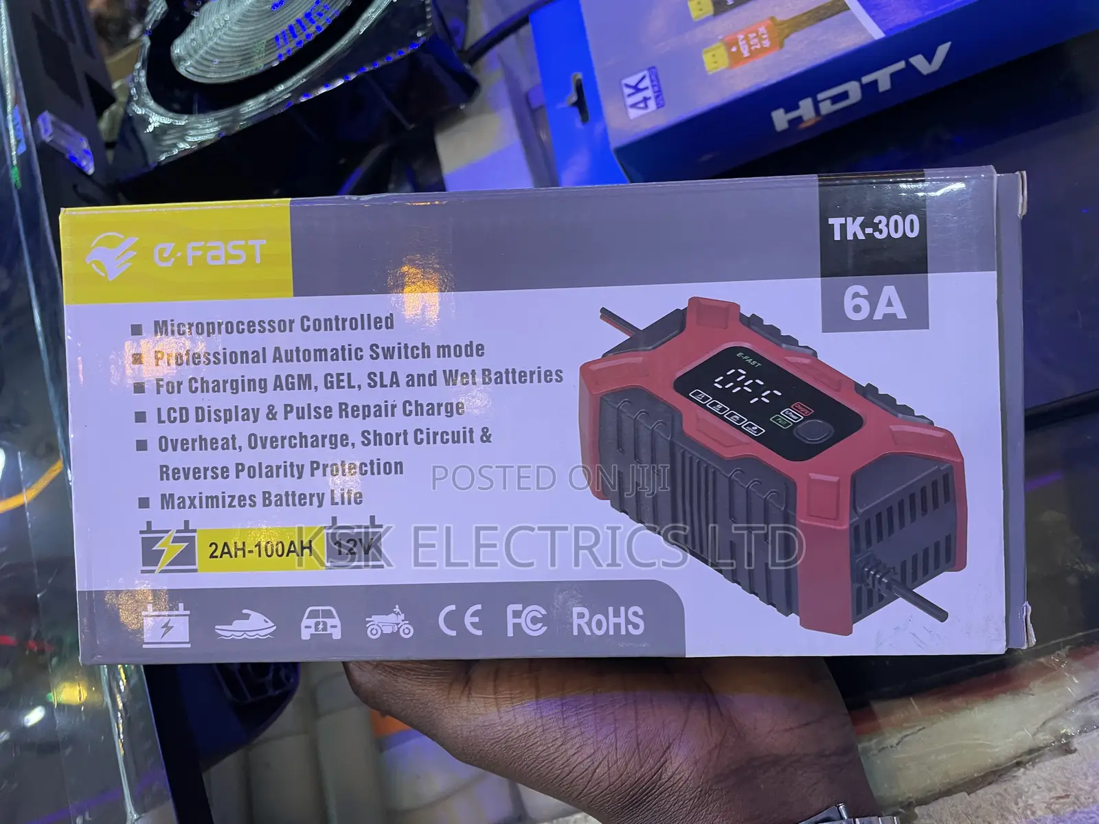 12v 6a Automatic Smart Portable Battery Car Charger