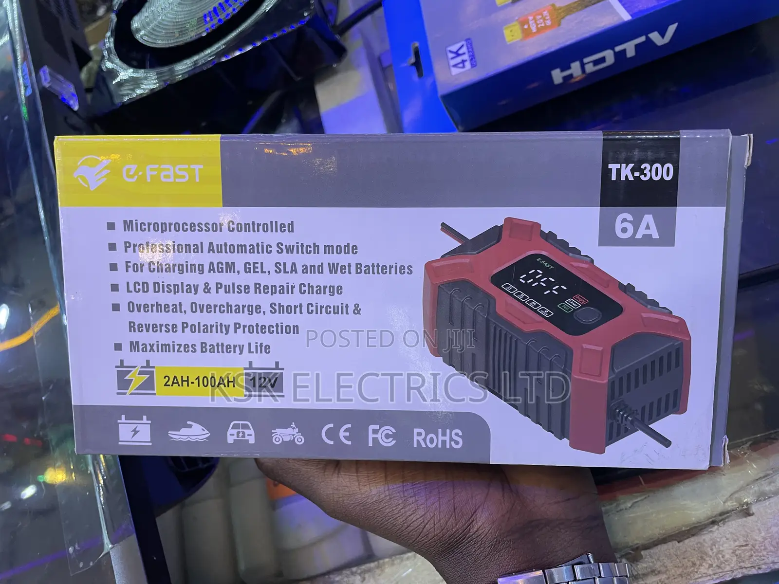 12v 6a Automatic Smart Portable Battery Car Charger