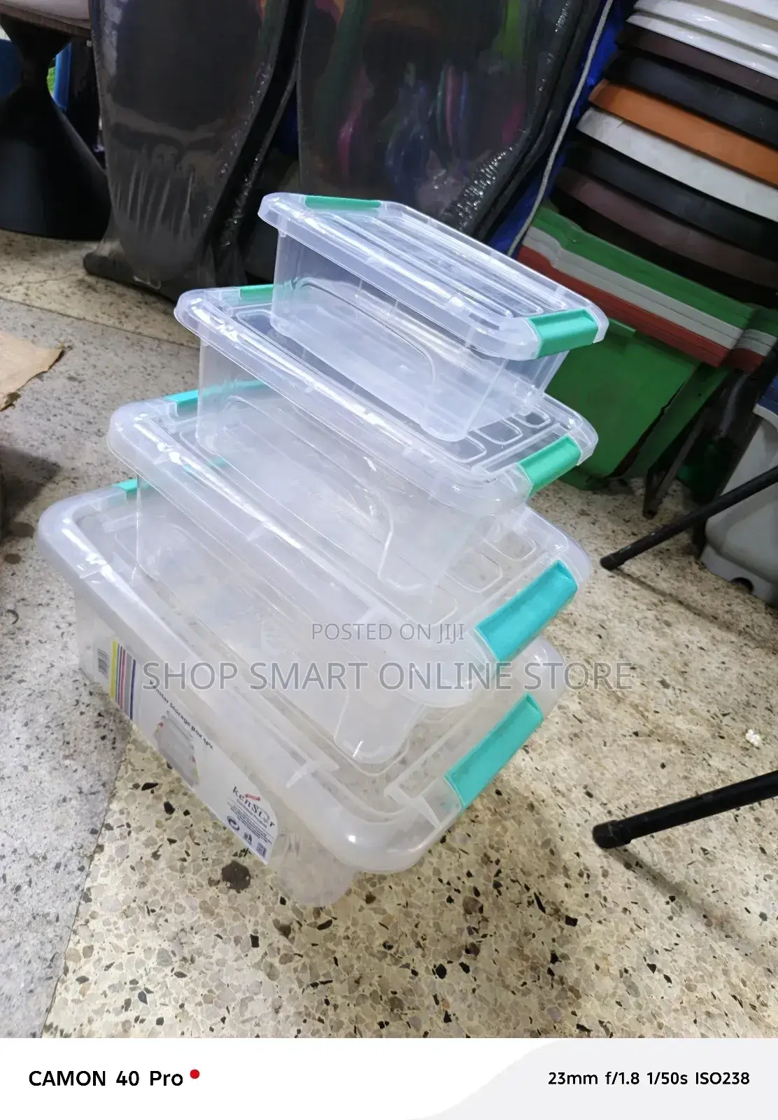Kitchen Plastic Storage Containers Set 4pcs