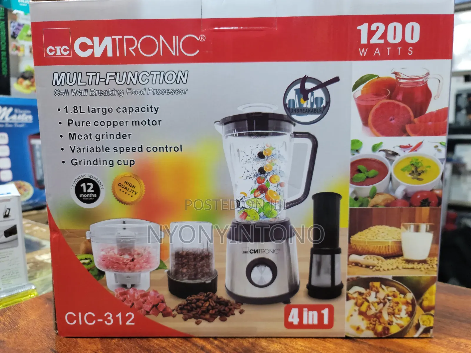 Cntronic 4 in 1 High-Quality Electric Blender Cic- 312