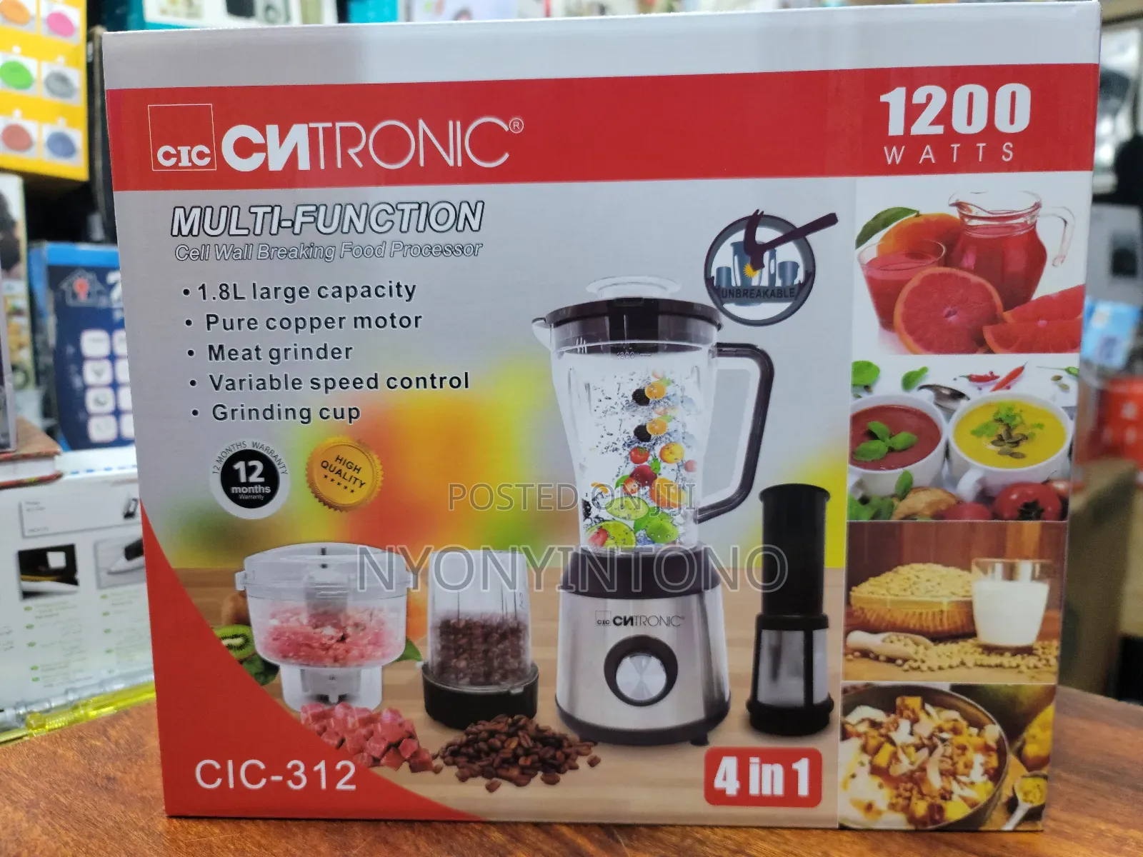 Cntronic 4 in 1 High-Quality Electric Blender Cic- 312