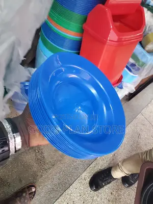 Blue Plastic Plates 12pcs