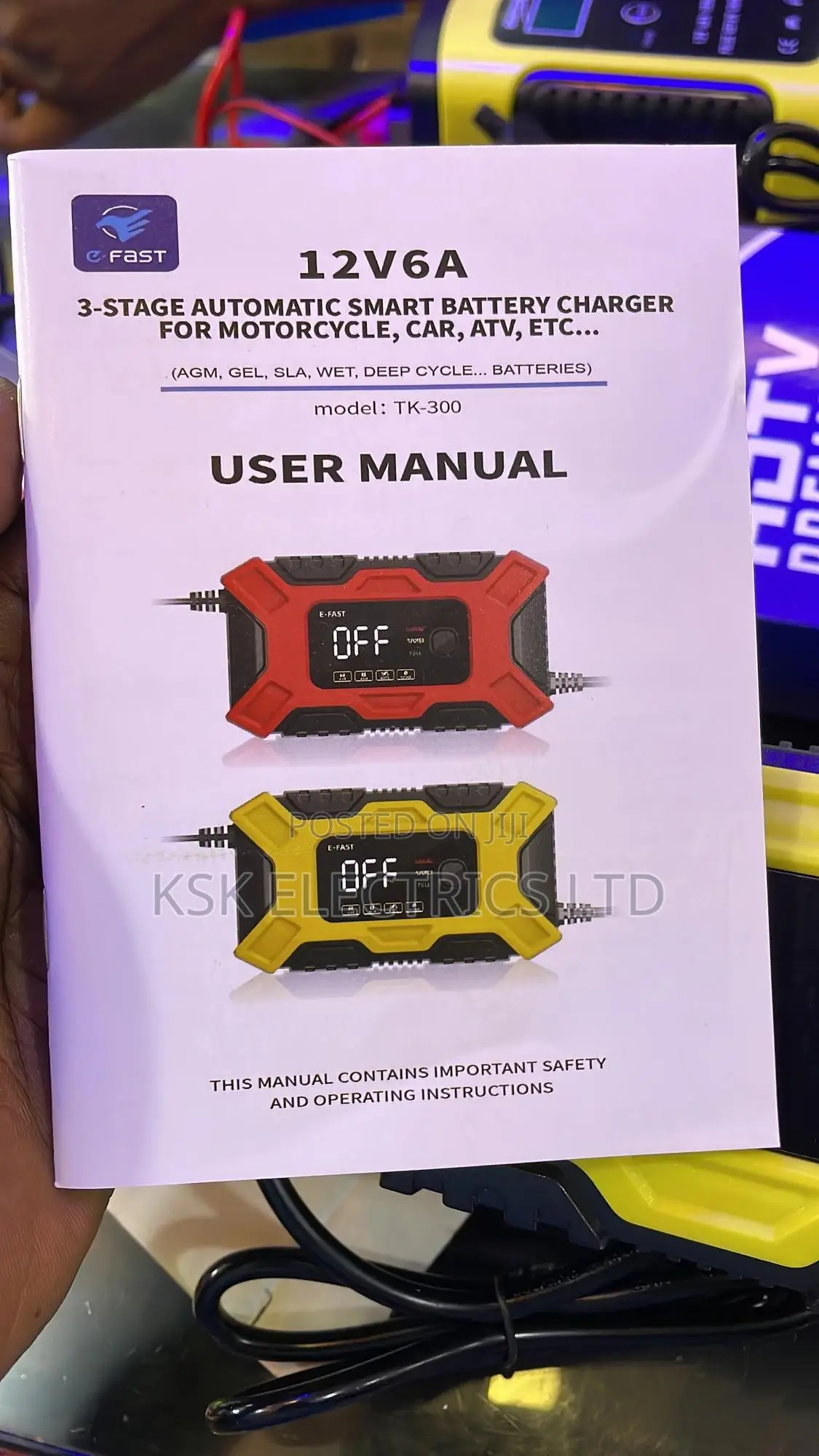 12v 6a Automatic Smart Portable Battery Car Charger