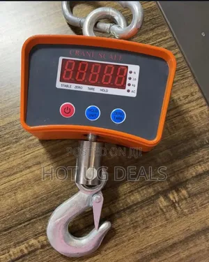 500kg Rechargeable Hanging Crane Weighing Scale - Black