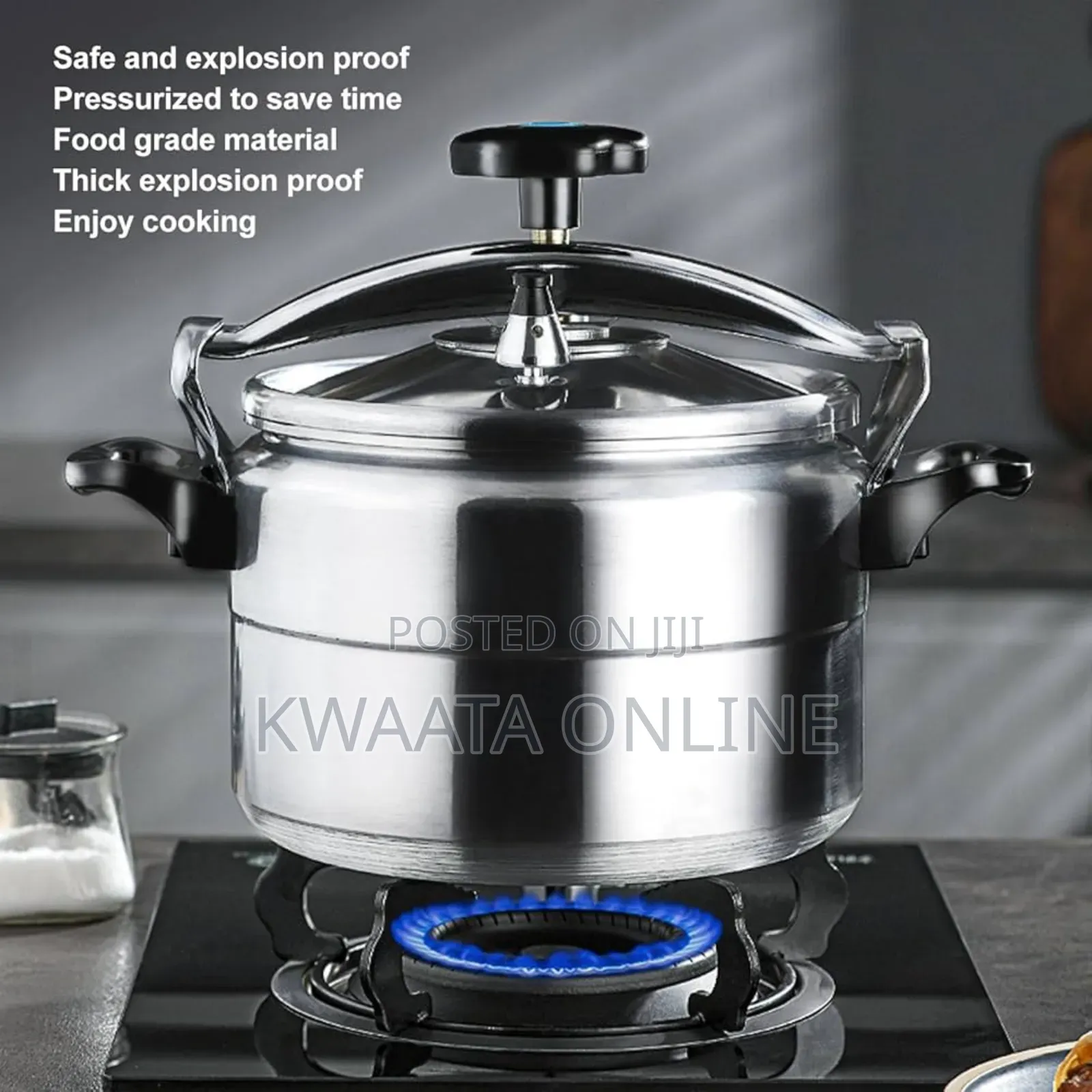 12-quart Stainless Steel Aluminum Pressure Cooker-5l