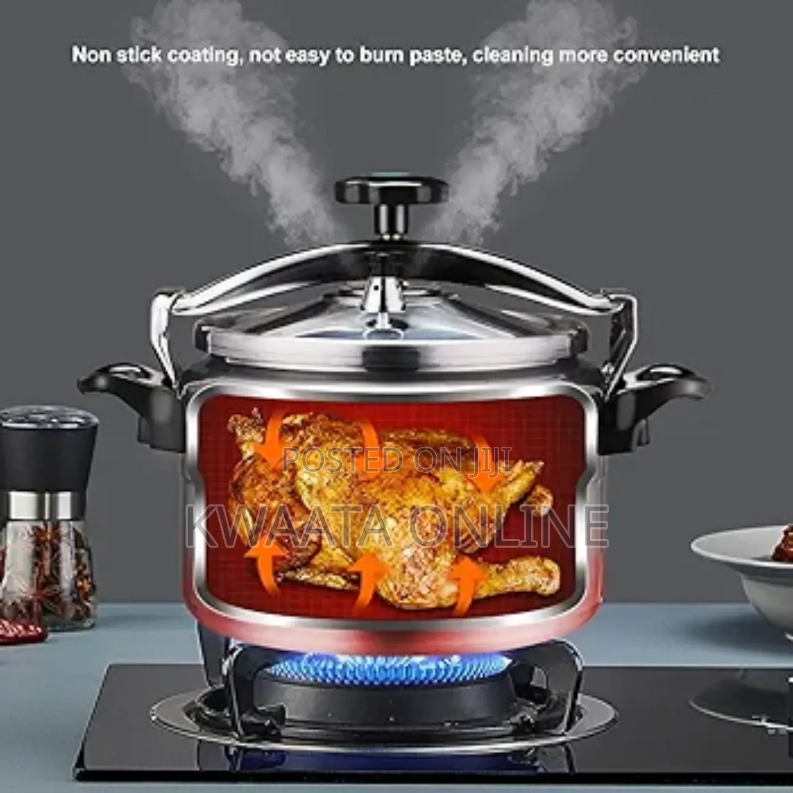 12-quart Stainless Steel Aluminum Pressure Cooker-5l