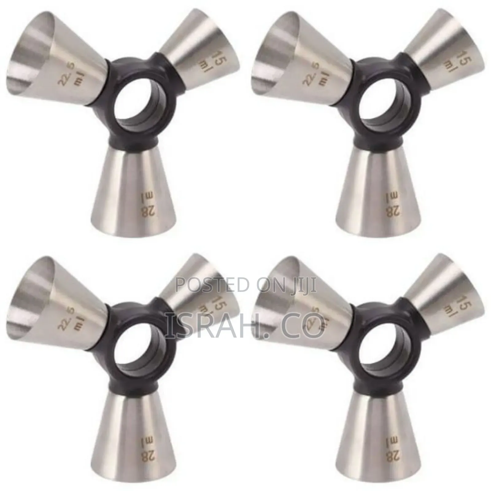 Stainless Steel 3 End Measuring Bar Cups.