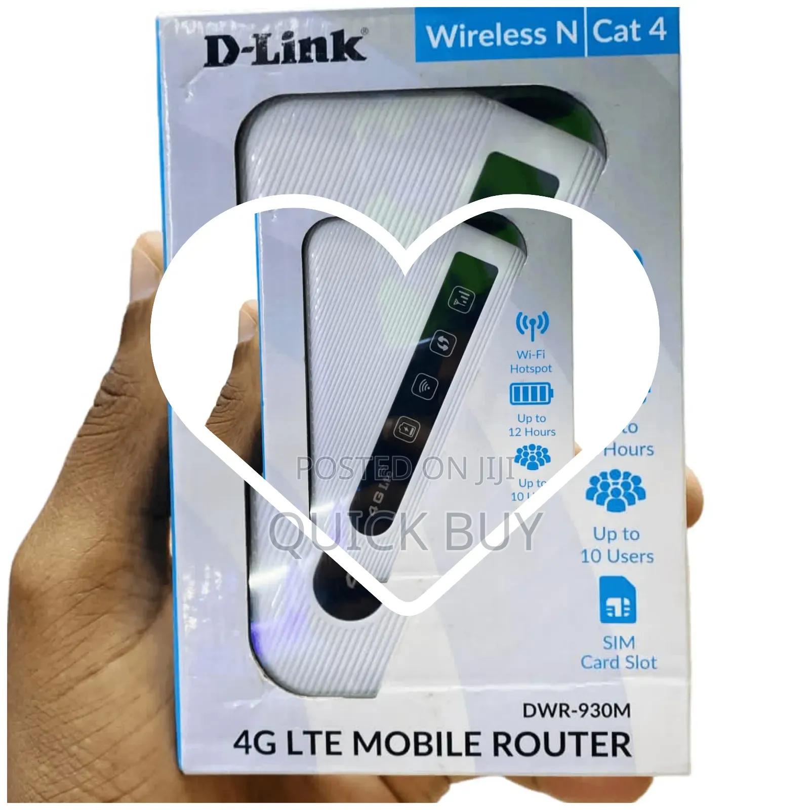 D‐Link Mifi 4g Lte Mobile 12hr Battery Mifi-White