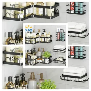 New Upgraded 5pcs Corner Shelf Rack