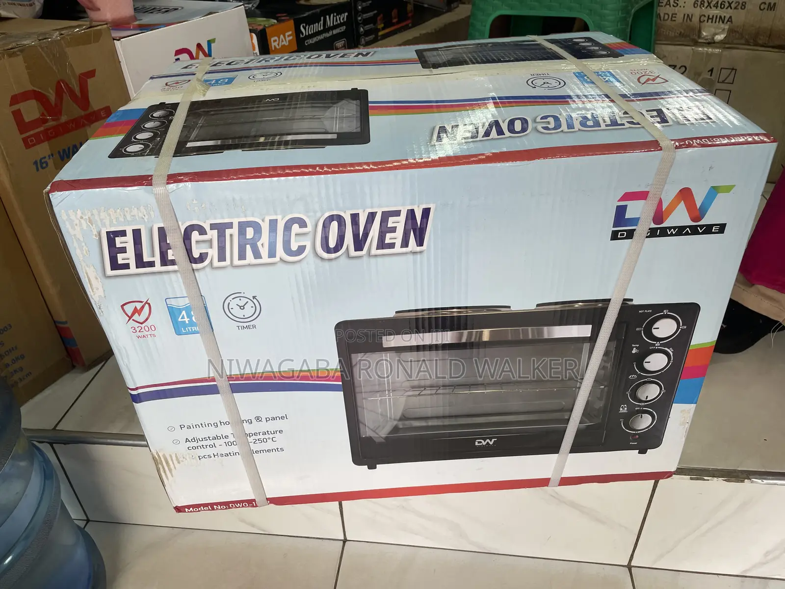Digiwave 48l Electric Oven With Hotplates 3200w