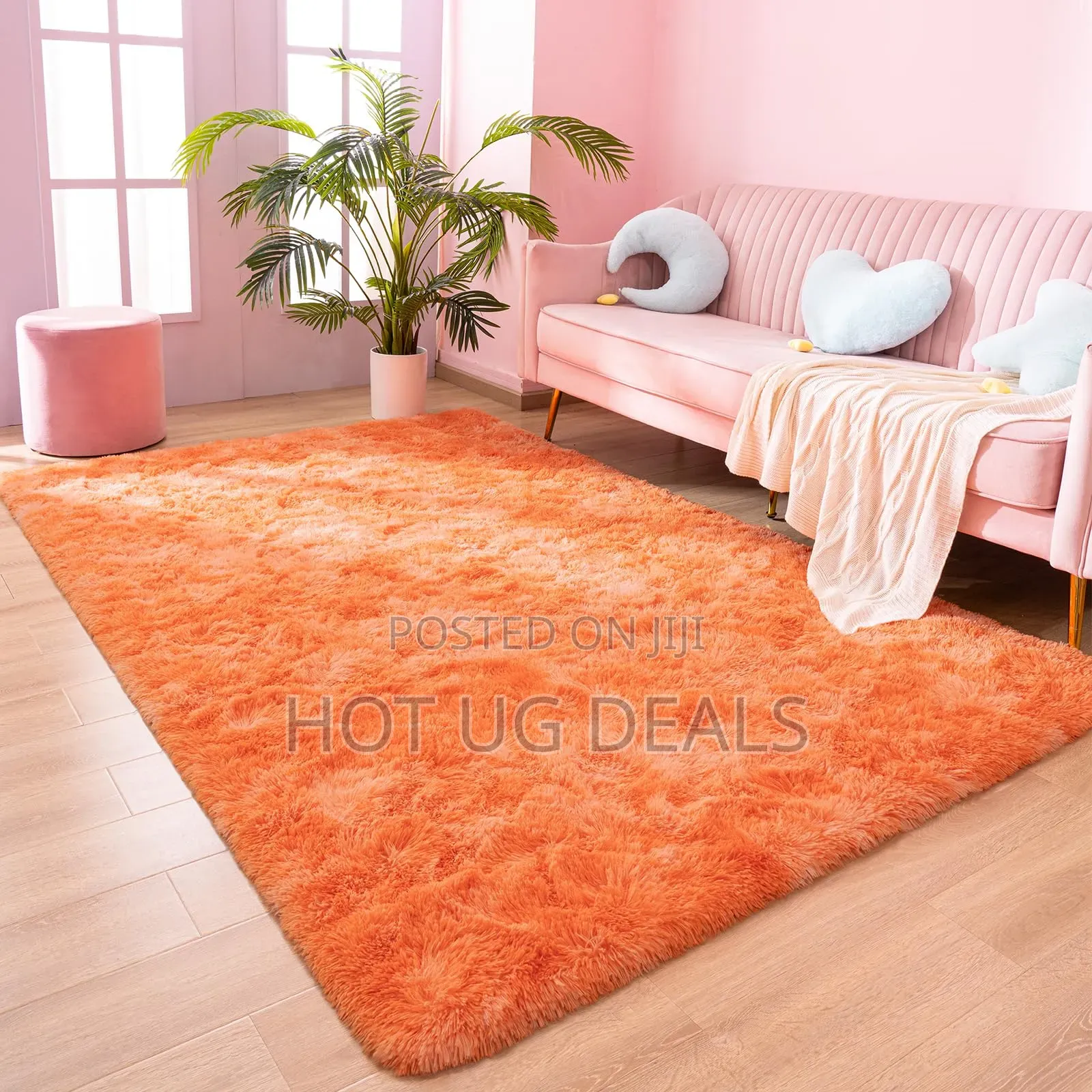 Fluffy Woolen Carpet/ Area Rug 1.5m By 2m- Patched