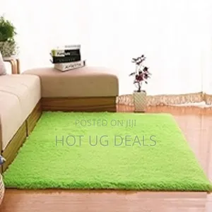 Fluffy Woolen Carpet/ Area Rug 1.5m By 2m- Green