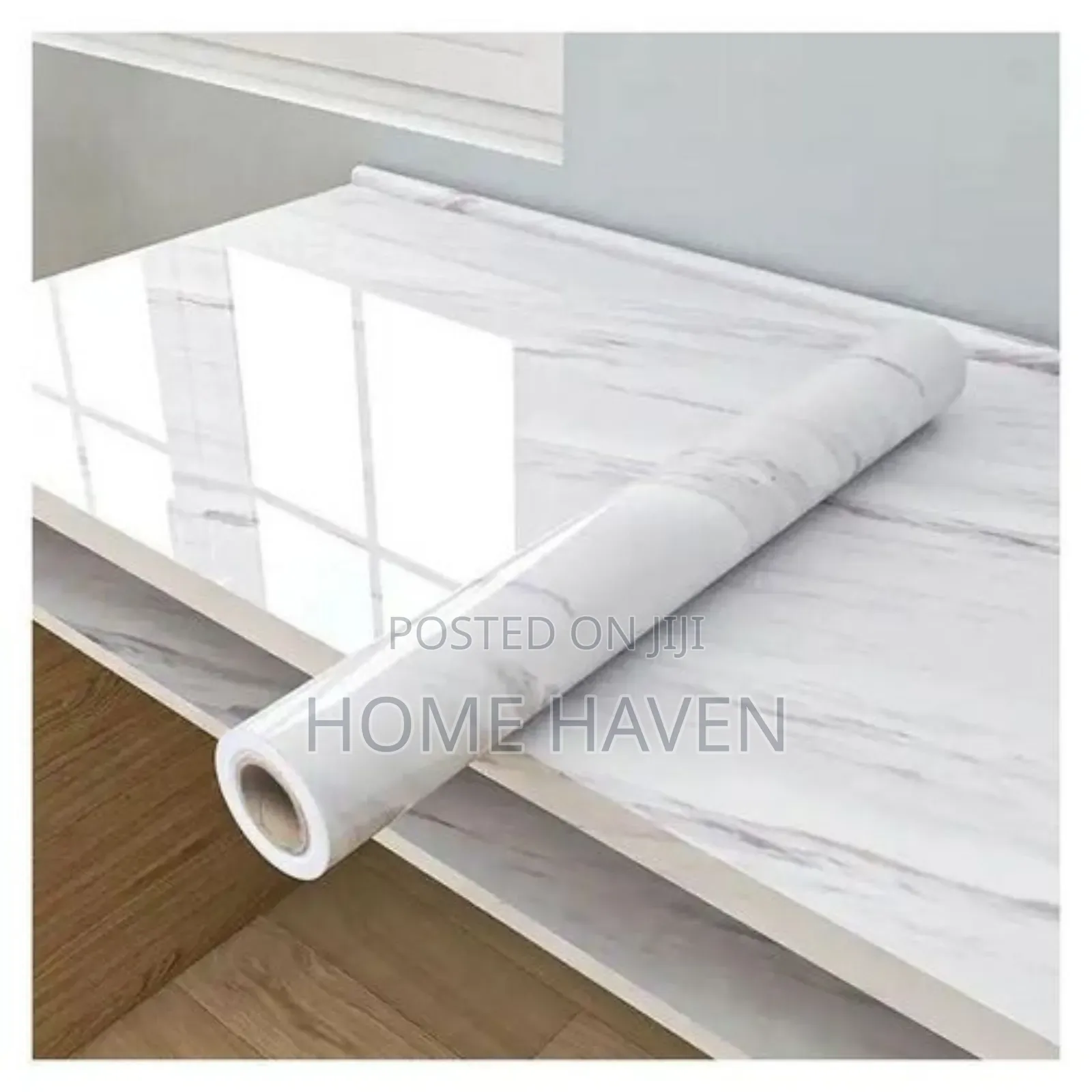 Water Proof Self Adhesive White Mable Wallpaper