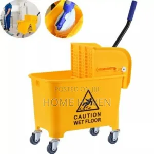 20l Commercial Caution Bucket With Wheels