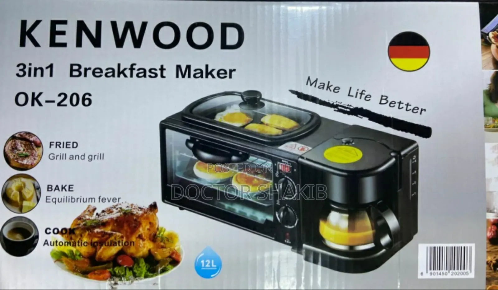 Luxurious 3 in 1 Kenwood Breakfast Maker