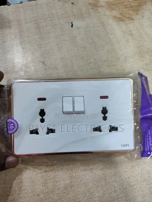 White And Gold Multi Double Socket