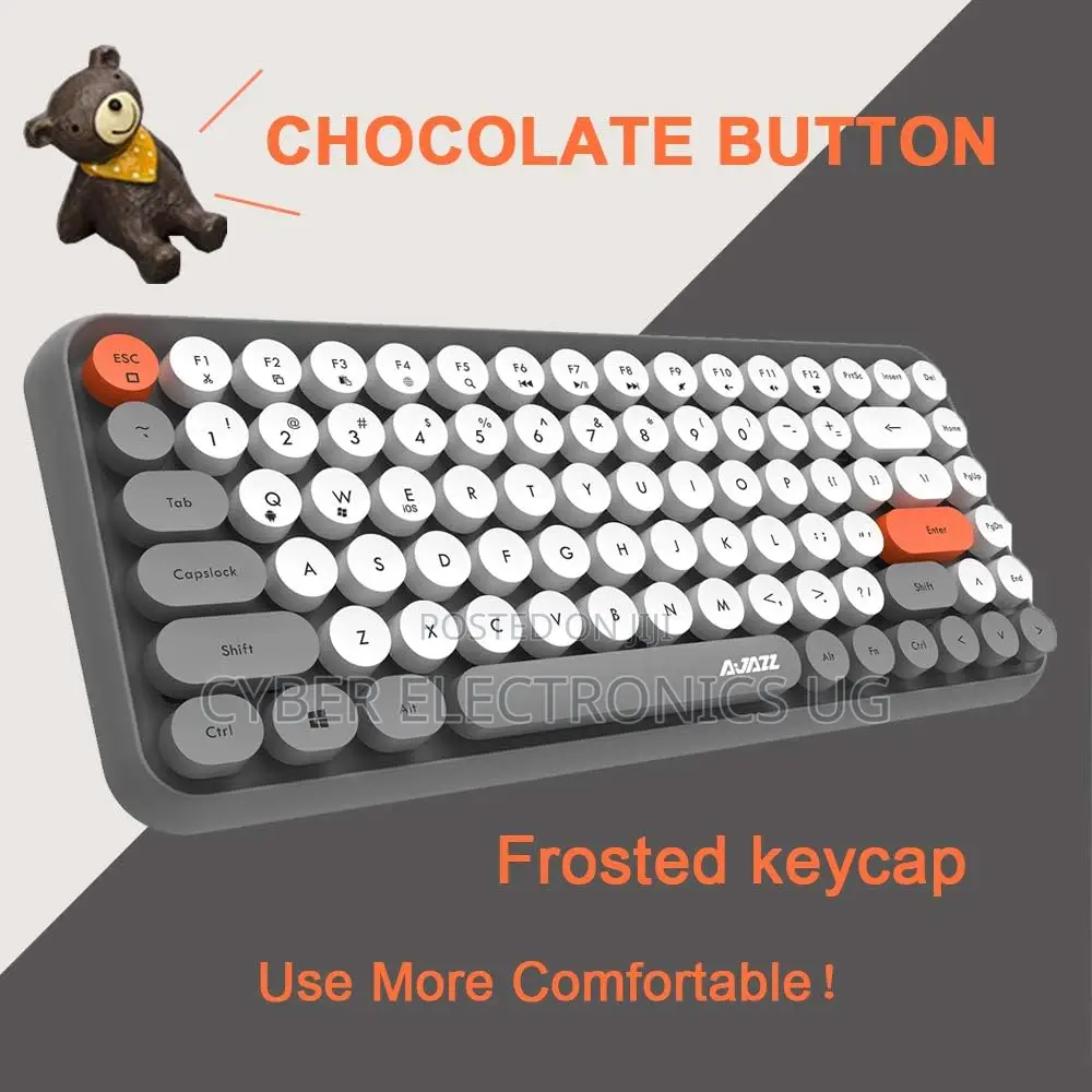 Wireless Gaming Keyboard Cute Round Keycap