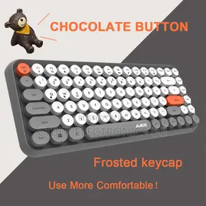 Wireless Gaming Keyboard Cute Round Keycap