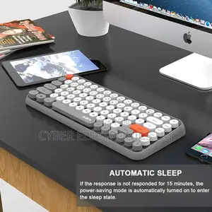 Wireless Gaming Keyboard Cute Round Keycap