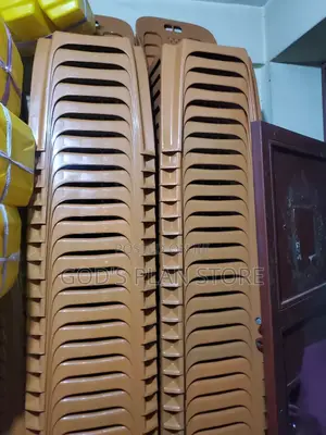 Armless Plain Brown Plastic Chairs