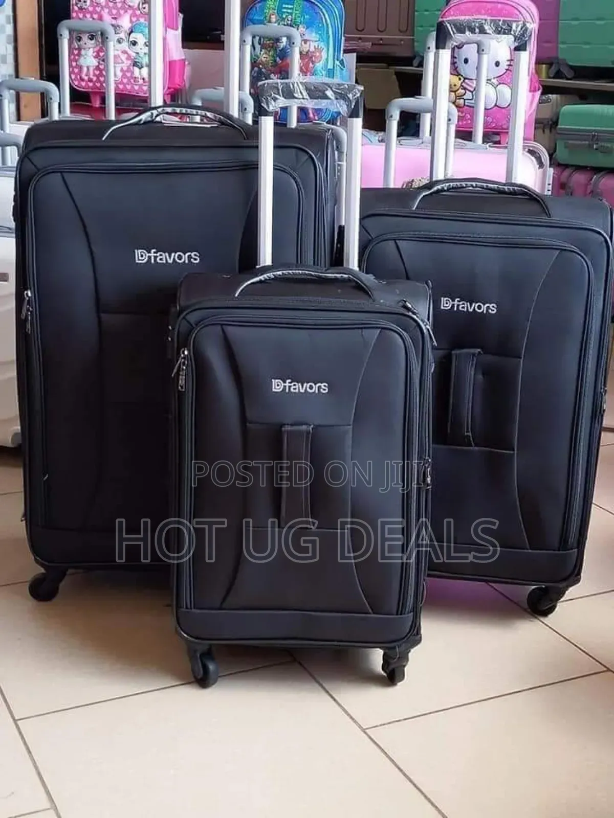 Small, Medium, Large Size Dfavor Suitcase - Black