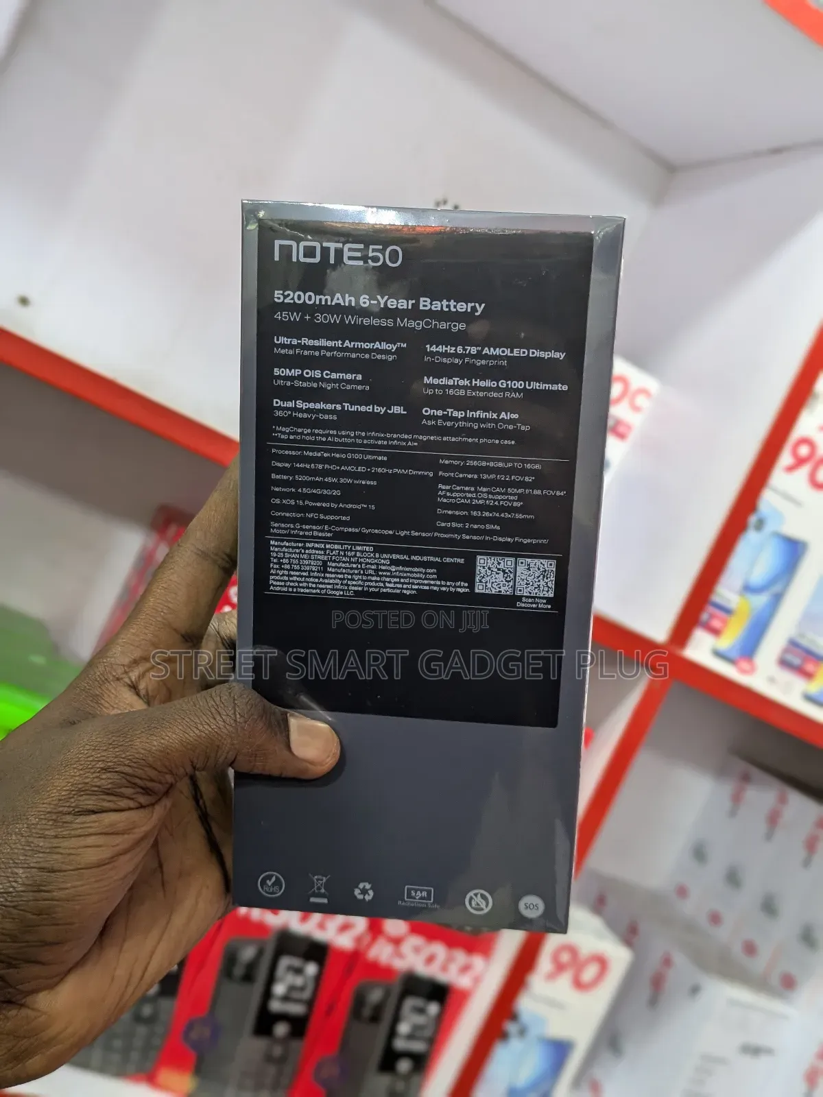 New Infinix Note 50 4G 256 GB Gray