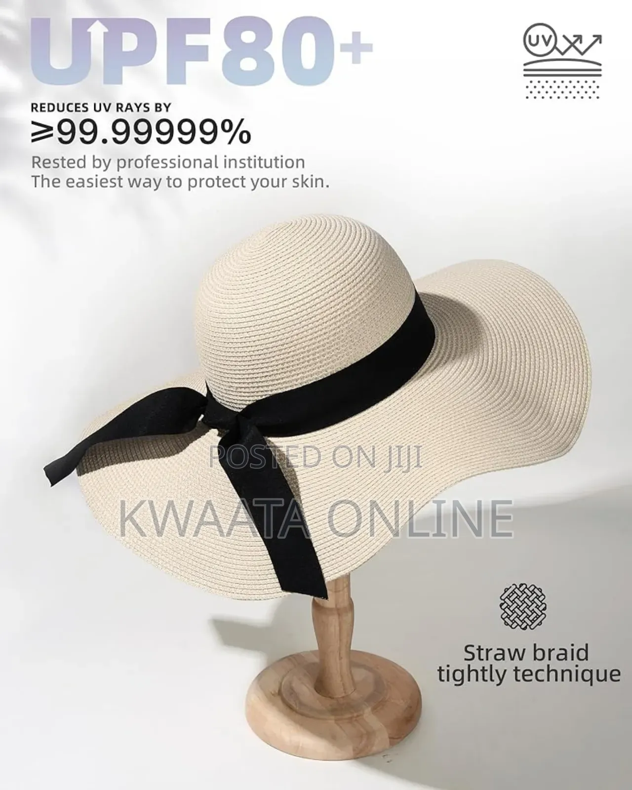 Womens Sun Straw Hat Wide Brim Summer Hat Foldable