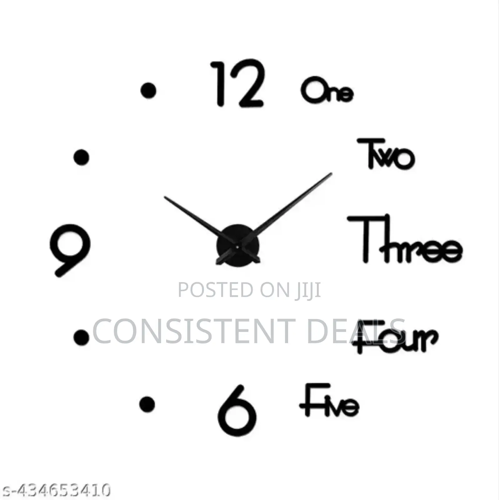 Wall Diy Self Adhesive Clock