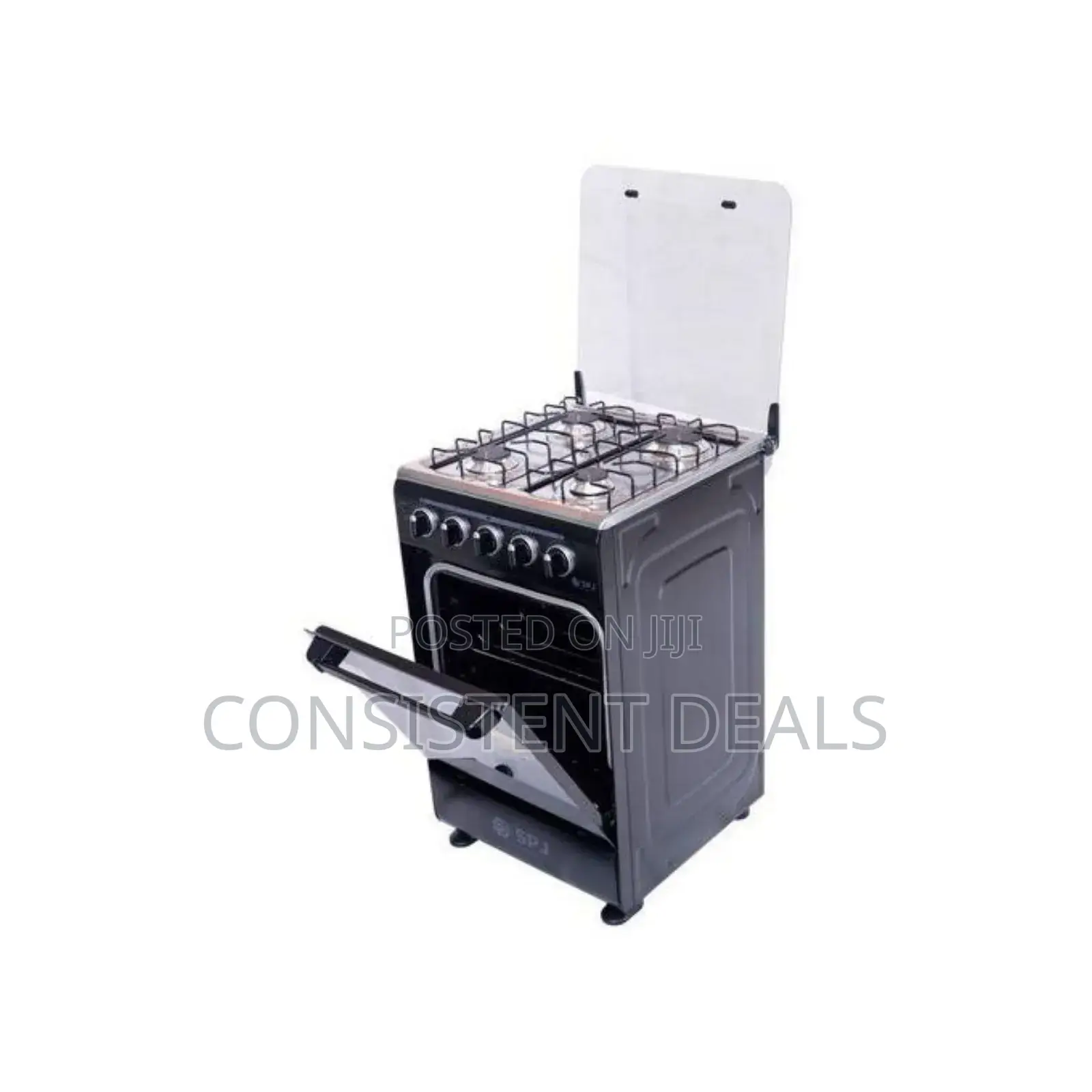 Full Gas Cooker 50x50cm, 4-Gas Burners, Oven and Grill