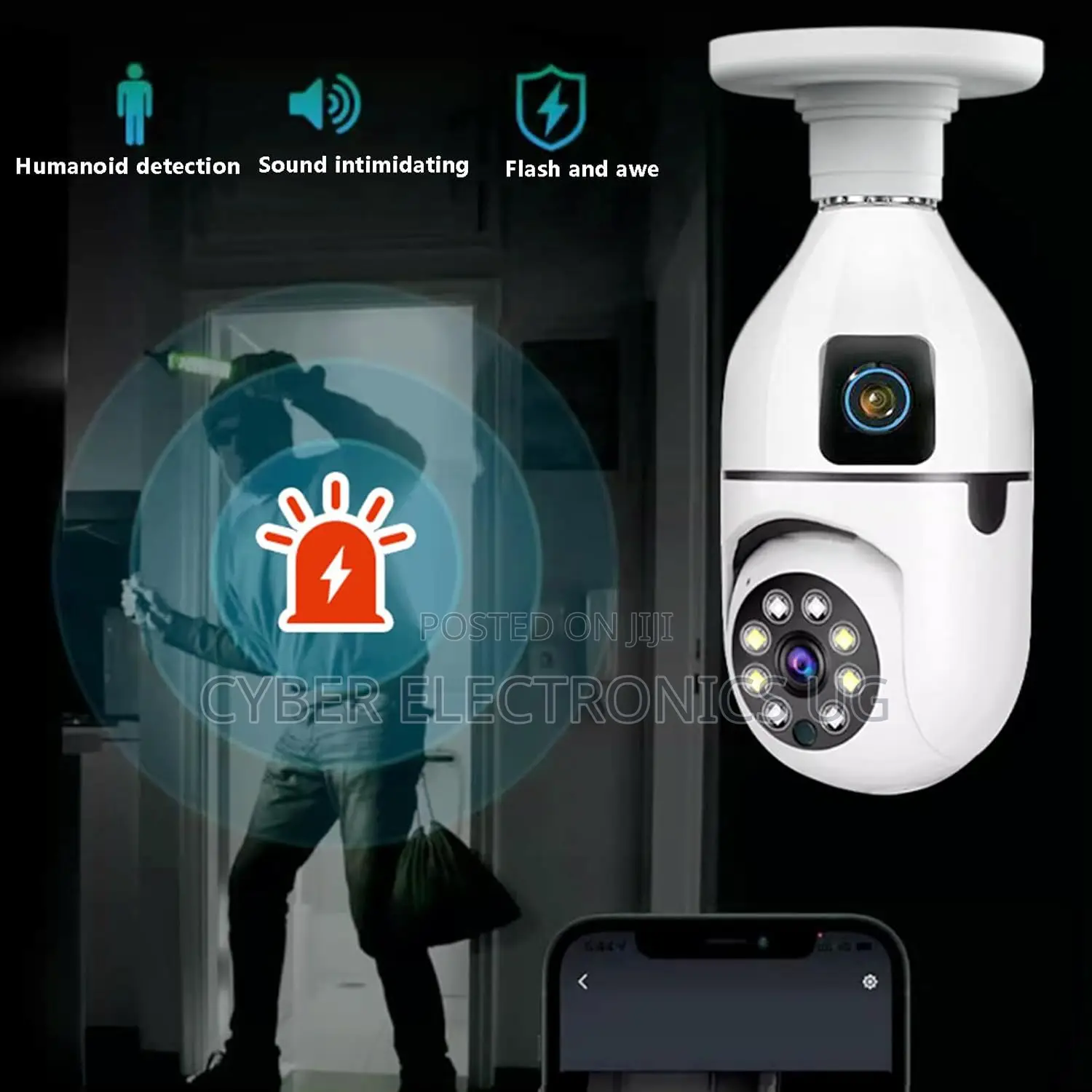 2 Lens Wifi Camera Home Surveillance Camera With Dual View