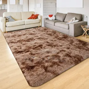 Large Size Fluffy Soft Carpet 2x2.5m - Patched Brown
