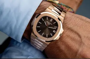 Classic Patek Philippe Geneve Gold Black Face Watch In Stock