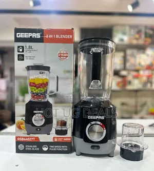 Geepas 2 In 1 Electric Juice Blender, 1.8litres - Black