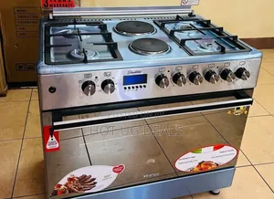 4gas + 2 Electric Blueflame Cooker 90cm X 60cm - Silver
