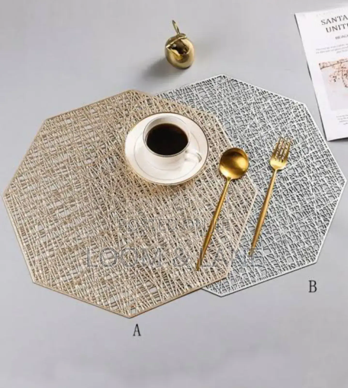 6pcs Non Slip Insulation Placemats Washable Table Mats Set