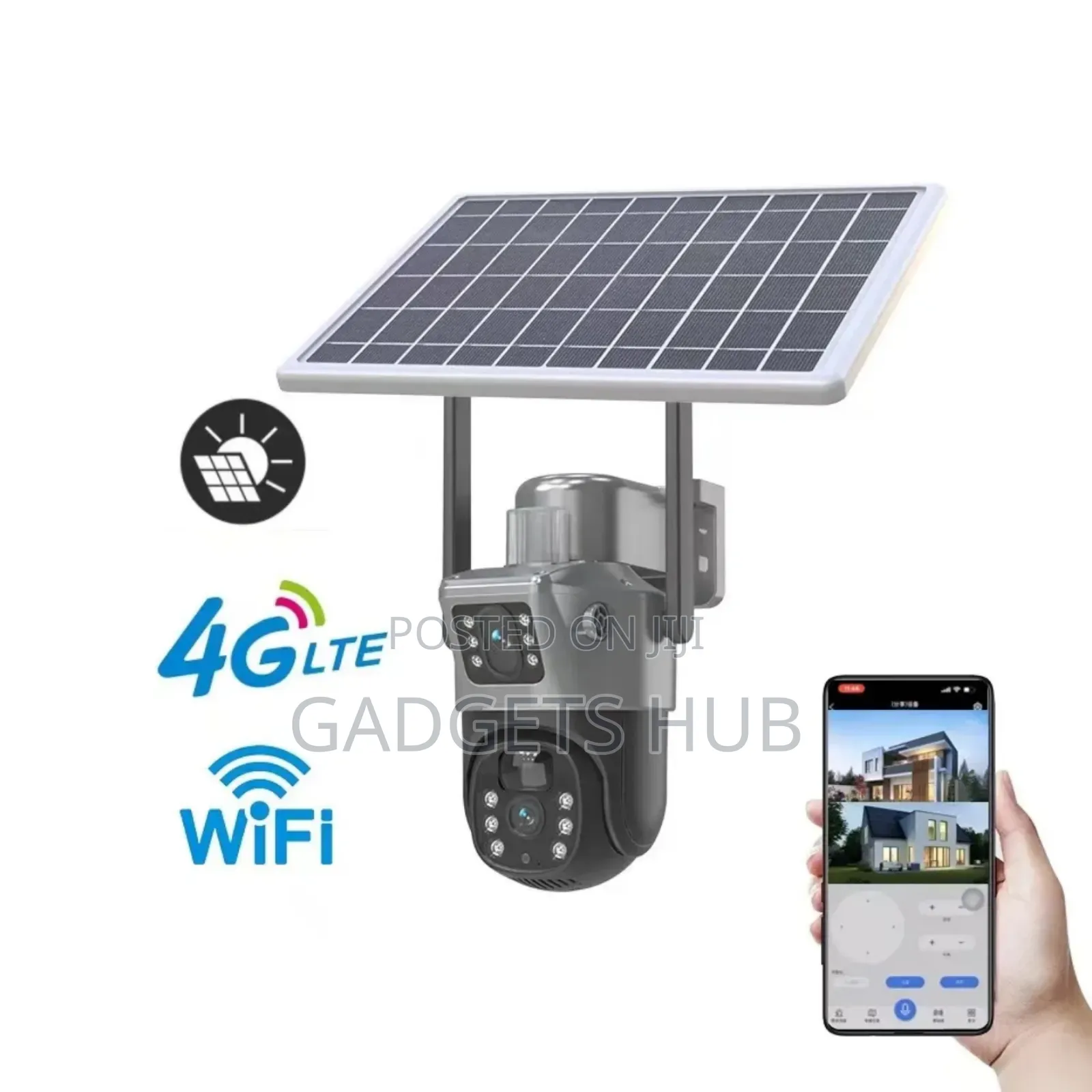 5mp 4g Ip PTZ CCTV Solar Camera
Dual Lens Dual Screens