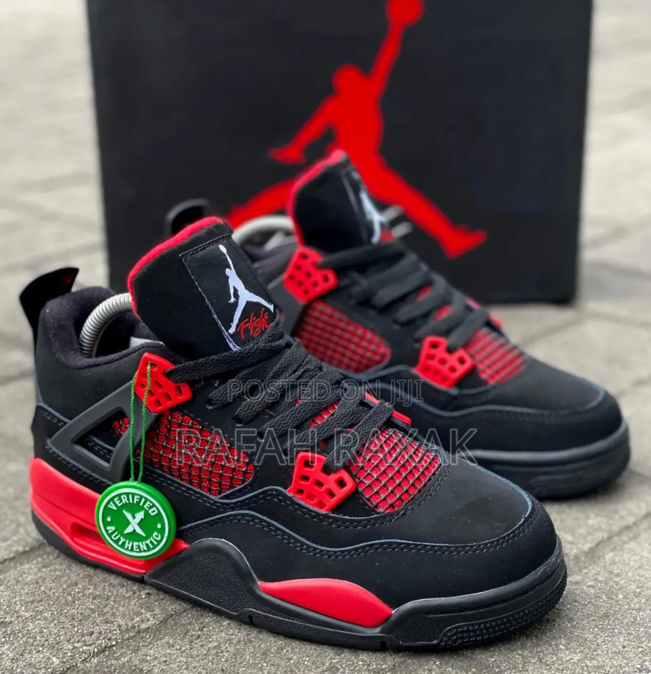 Original Black/Red Air Jordan 5 Retro “Thunder Red” Sneakers