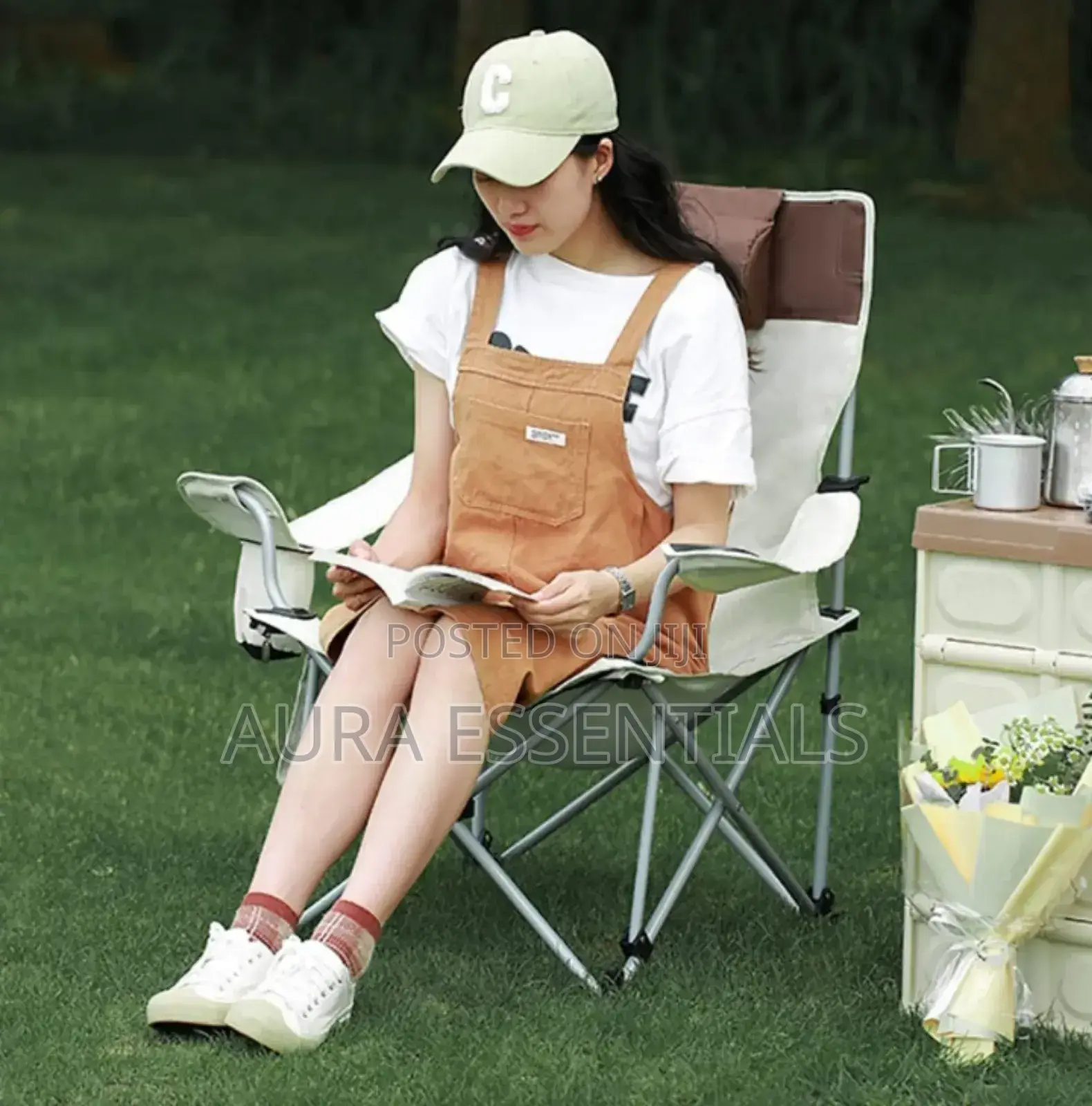 High Back Beach Chair With Cup Holder