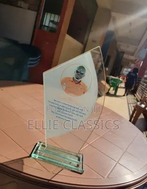 Half White Crystal Award